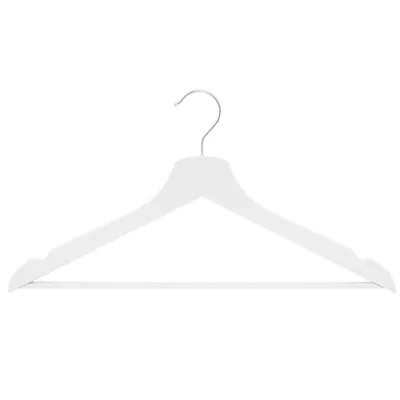 Drevené ramienka na oblečenie 42,5 cm SPRINGOS HG0059 20ks biela