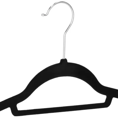 Zamatové ramienka na oblečenie 44,5 cm SPRINGOS HG0060 20ks čierna