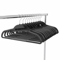 Plastové ramienka na oblečenie 41 cm sada 20ks SPRINGOS HG0080 čierna