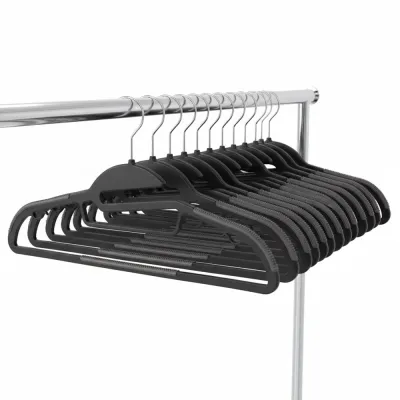 Plastové ramienka na oblečenie 41 cm sada 20ks SPRINGOS HG0080 čierna