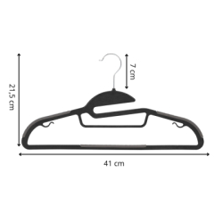 Plastové ramienka na oblečenie 41 cm sada 20ks SPRINGOS HG0080 čierna
