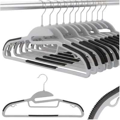 Plastové ramienka na oblečenie 41 cm sada 30ks SPRINGOS HG0081 šedá