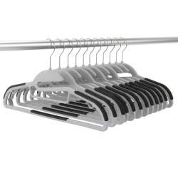 Plastové ramienka na oblečenie 41 cm sada 30ks SPRINGOS HG0081 šedá