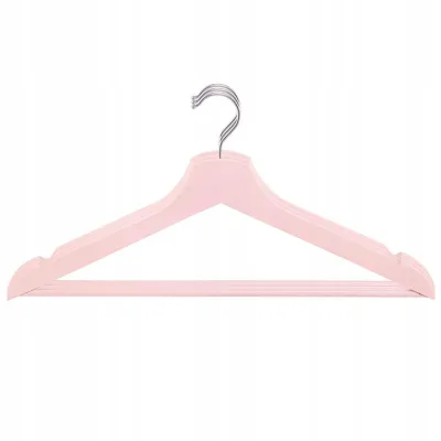 Drevené ramienka na oblečenie 43 cm SPRINGOS URBAN HG0006 3 ks ružová