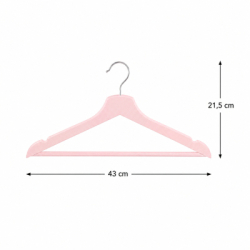 Drevené ramienka na oblečenie 43 cm SPRINGOS URBAN HG0006 3 ks ružová