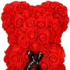 Medvedík z ruží 22 cm SPRINGOS ROSE BEAR HA7218 červený