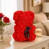 Medvedík z ruží 22 cm SPRINGOS ROSE BEAR HA7218 červený