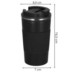 Termohrnček 500 ml SPRINGOS Sippy KI0129 čierny