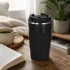 Termohrnček 500 ml SPRINGOS Sippy KI0129 čierny