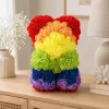 Medvedík z ruží 25 cm SPRINGOS ROSE BEAR HA7394 viacfarebný