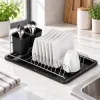 Odkvapkávač na riad 40x19x12,5 cm SPRINGOS Secado KI0137 čierny