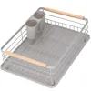 Odkvapkávač na riad 42x31x13,5 cm SPRINGOS Fluvia KI0136 sivý