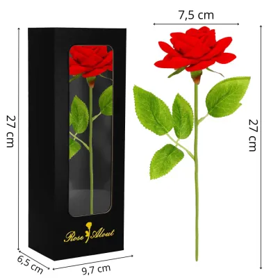 Večná ruža v krabičke 27 cm SPRINGOS HA7449 červená
