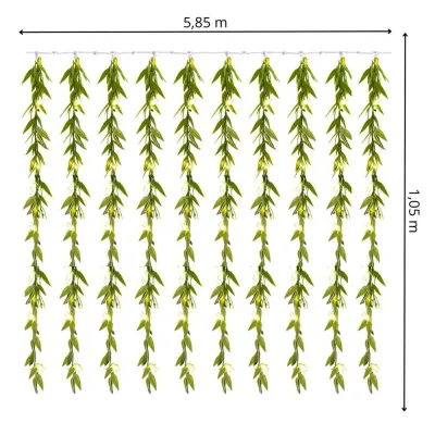 Svetelný záves s listami 200 LED 5,85 m SPRINGOS CL4125