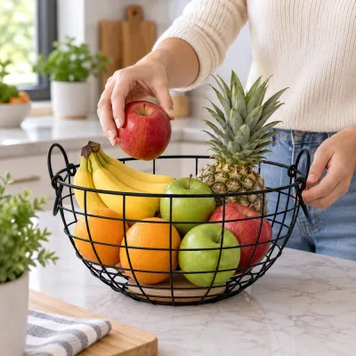 Misa na ovocie kovová 28 cm SPRINGOS KI0147 čierna