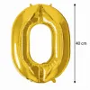 Fóliový balónik číslo 0 40 cm SPRINGOS PS0026 zlatý