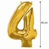 Fóliový balónik číslo 4 40 cm SPRINGOS PS0029 zlatý