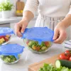 Silikónové viečka na potraviny sada 6ks SPRINGOS FRESH modré