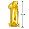 Fóliový balónik číslo 1 40 cm SPRINGOS PS0027 zlatý