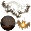 LED reťaz Netopiere - 1,6m, 10LED, 2xAA, IP20, teplá biela