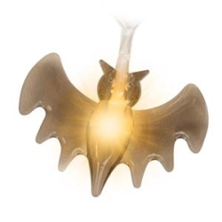 LED reťaz Netopiere - 1,6m, 10LED, 2xAA, IP20, teplá biela