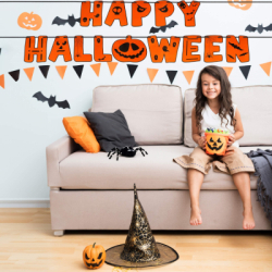 Halloween girlanda 2ks 200 cm SPRINGOS HA5235 oranžová
