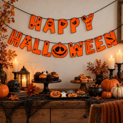 Halloween girlanda 2ks 200 cm SPRINGOS HA5235 oranžová