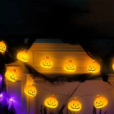 Halloweenska svetelná reťaz s tekvicami 10 LED 1,26 m SPRINGOS CL4060