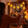 Halloweenska svetelná reťaz s tekvicami 10 LED 1,26 m SPRINGOS CL4060