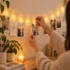 Svetelná reťaz s klipmi na fotky 10 LED SPRINGOS CL4131 teplá biela