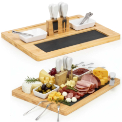 Servírovacia doštička 40x30 cm 14ks SPRINGOS KI0166 hnedá