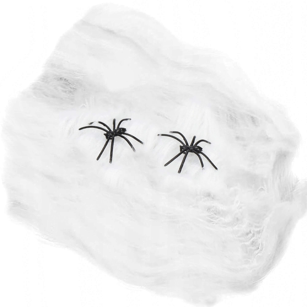 Pavučina s pavúkmi 20g SPRINGOS HALLOWEEN biela