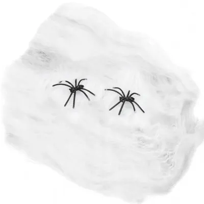 Pavučina s pavúkmi 20g SPRINGOS HALLOWEEN biela