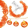 Halloweenska svetelná reťaz s tekvicami 20 LED 3,3 m SPRINGOS CL4063 teplá biela