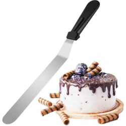 Stierka na tortu zahnutá 42 cm SPRINGOS Cake KI0050 čierno-strieborná