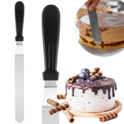 Stierka na tortu zahnutá 42 cm SPRINGOS Cake KI0050 čierno-strieborná