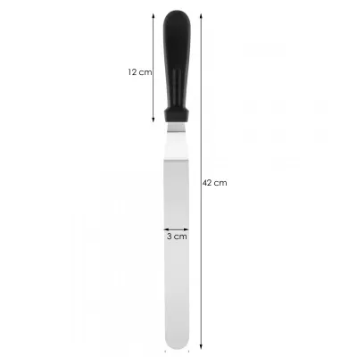 Stierka na tortu zahnutá 42 cm SPRINGOS Cake KI0050 čierno-strieborná