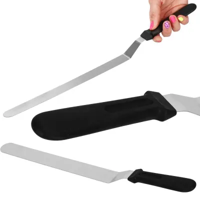 Stierka na tortu zahnutá 42 cm SPRINGOS Cake KI0050 čierno-strieborná