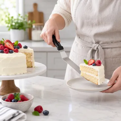 Stierka na tortu zahnutá 42 cm SPRINGOS Cake KI0050 čierno-strieborná