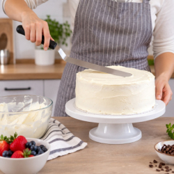 Stierka na tortu zahnutá 42 cm SPRINGOS Cake KI0050 čierno-strieborná