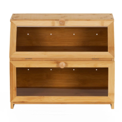 Chlebník dvojposchodový 39x25x32 cm SPRINGOS Natura KI0162 prírodný