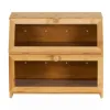 Chlebník dvojposchodový 39x25x32 cm SPRINGOS Natura KI0162 prírodný