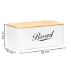 Chlebník s bambusovým vekom 33x18x14 cm SPRINGOS KI0165 biely
