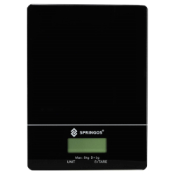 Kuchynská váha 5 kg SPRINGOS HA7569 čierna