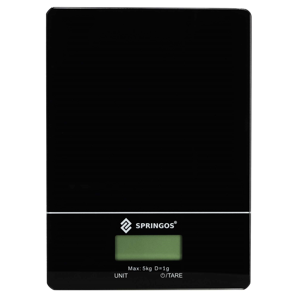 Kuchynská váha 5 kg SPRINGOS HA7569 čierna
