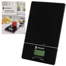 Kuchynská váha 5 kg SPRINGOS HA7569 čierna