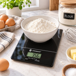 Kuchynská váha 5 kg SPRINGOS HA7569 čierna