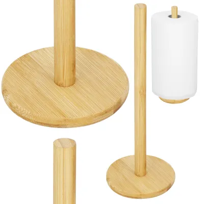 Držiak na papierové utierky bambusový SPRINGOS Farai 33 cm prírodný