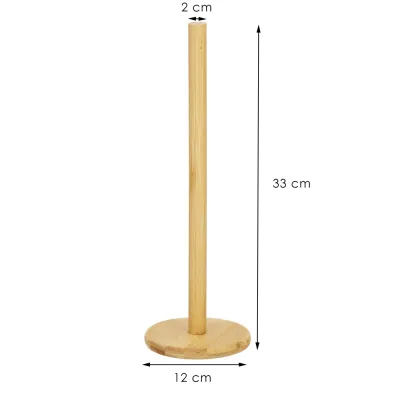 Držiak na papierové utierky bambusový SPRINGOS Farai 33 cm prírodný