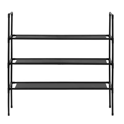 Botník s 3 policami 28x72x70 cm SPRINGOS HA7548 čierny